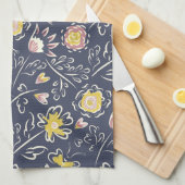Linge De Cuisine Tourbillon floral (Quart Plié)