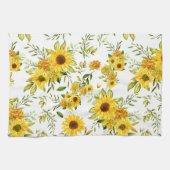Linge De Cuisine Tournesol à l'aquarelle 8 (Horizontal)