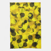 Linge De Cuisine Tournesol abstrait jaune motif nature moderne (Vertical)