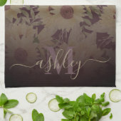 Linge De Cuisine Tournesol aquarelle (Plié)