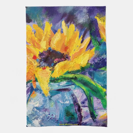 Linge De Cuisine Tournesol Blues Alaskan (Vertical)