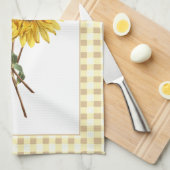 Linge De Cuisine Tournesol jaune de style champêtre (Quart Plié)