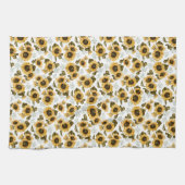 Linge De Cuisine Tournesol jaune rustique (Horizontal)