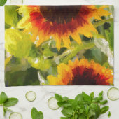 Linge De Cuisine Tournesol peint (Plié)