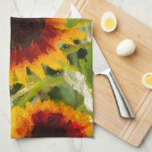 Linge De Cuisine Tournesol peint (Quart Plié)