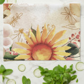 Linge De Cuisine Tournesol Rustique Automne Automne Floral Serviett (Plié)