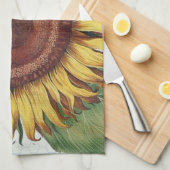 Linge De Cuisine Tournesol Vintage Damas Fleur Art (Quart Plié)