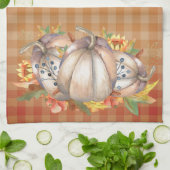 Linge De Cuisine Tournesols d'automne et Citrouilles de récolte (Plié)