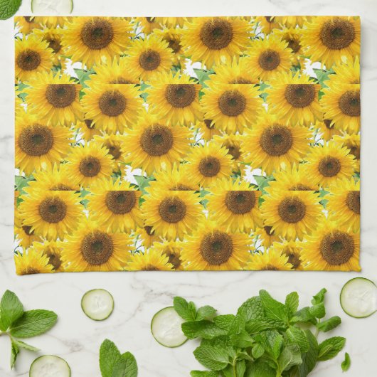 Linge De Cuisine Tournesols en fleurs (Plié)
