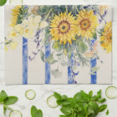 Linge De Cuisine Tournesols et rayures (Plié)