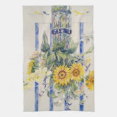Linge De Cuisine Tournesols et rayures (Vertical)