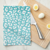 Linge De Cuisine Tourquoise Leopard Patters (Quart Plié)