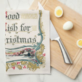 Linge De Cuisine Tous mes vœux pour Noël (Quart Plié)