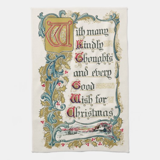 Linge De Cuisine Tous mes vœux pour Noël (Vertical)
