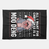 Linge De Cuisine Tout ce que je veux pour Noël est un Moo Deng (Horizontal)