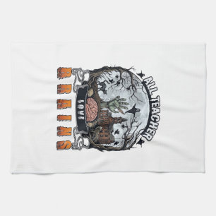 Linge De Cuisine Tout enseignant aime les cerveaux Halloween Zombie