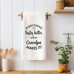 Linge De Cuisine Tout Goûte Mieux Quand Grand-Père Le Fait Papa