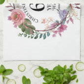 Linge De Cuisine Tout Mariage (60) Élégant Anniversaire Floral (Plié)