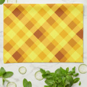 Linge De Cuisine Towel de cuisine à carreaux jaune vif de jaune d'œ (Plié)