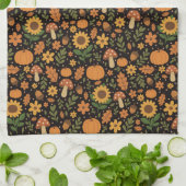 Linge De Cuisine Towel de cuisine à motif automnal rustique dessiné (Plié)