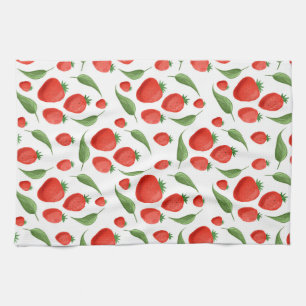 Linge De Cuisine Towel de cuisine à motif fraise fraîche