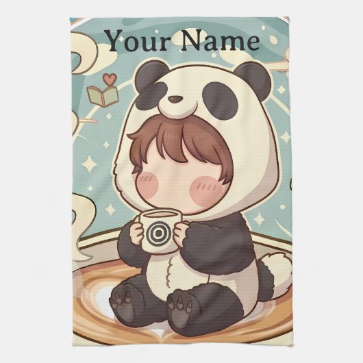 Linge De Cuisine Towel de cuisine absorbant Panda Brew (Vertical)