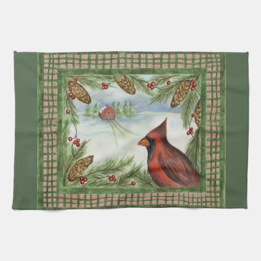 Linge De Cuisine Towel de cuisine cardinal (Horizontal)
