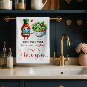 Linge De Cuisine Towel de cuisine drôle pour la Saint-Valentin mode
