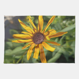 Linge De Cuisine Towel de cuisine floral Susan aux yeux noirs dorés