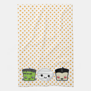 Linge De Cuisine Towel de cuisine Kawaii Frankenstein Mummy Dracula