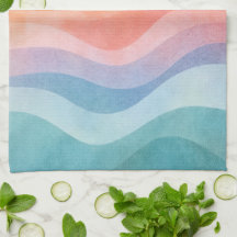Towel de cuisine moderne neutre à vague – Minimali