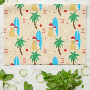 Linge De Cuisine Towel de cuisine pour chien de surfant le Père Noë