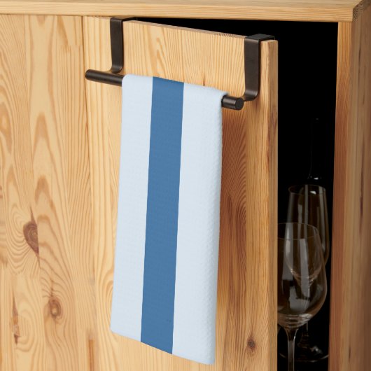 Linge De Cuisine Towel de cuisine rayé bleu foncé clair (Pliage en tiers)