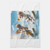 Linge De Cuisine Toy dogs Waterskiing! (Vertical)