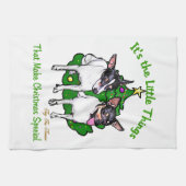 Linge De Cuisine Toy Fox Terrier Noël (Horizontal)