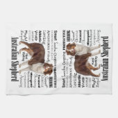 Linge De Cuisine Traces bergers australiens rouges (Horizontal)