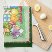 Linge De Cuisine Train à chenille de Noël avec présentoirs (Quart Plié)