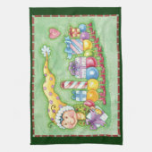 Linge De Cuisine Train à chenille de Noël avec présentoirs (Vertical)