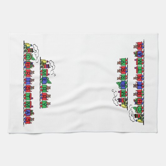 Linge De Cuisine Train de Noël (Horizontal)