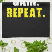 Linge De Cuisine TRAIN, GAIN, REPEAT - Gym Workout Motivational (Plié)
