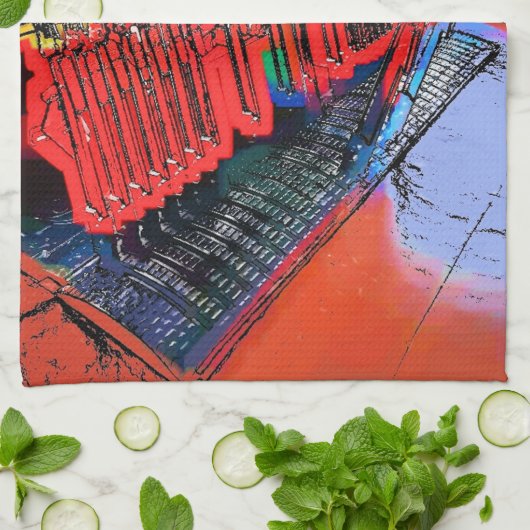 LINGE DE CUISINE TRAIN STATIONS (Plié)