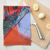 LINGE DE CUISINE TRAIN STATIONS (Quart Plié)