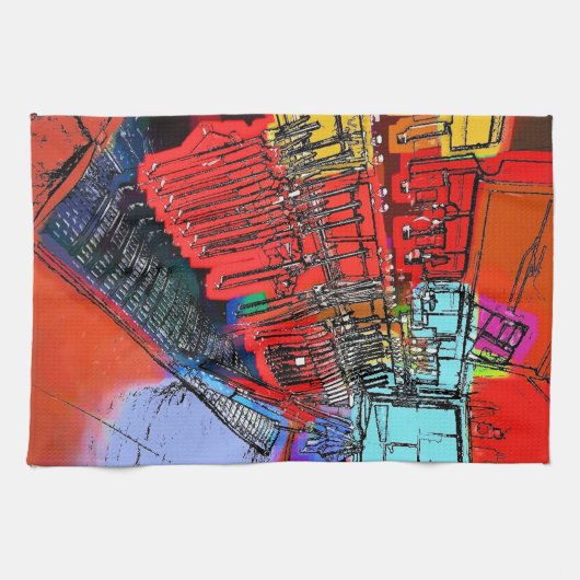 LINGE DE CUISINE TRAIN STATIONS (Horizontal)