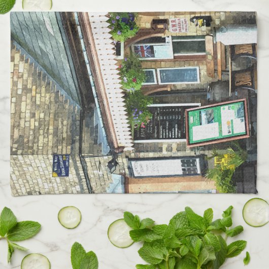 LINGE DE CUISINE TRAIN STATIONS (Plié)