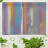 Linge De Cuisine Traînées de peinture colorée (Plié)