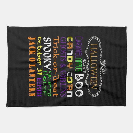 Linge De Cuisine Traitements Et Craintes D'Halloween (Horizontal)