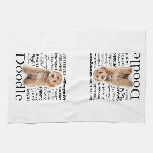 Linge De Cuisine Traits de chiens (Horizontal)