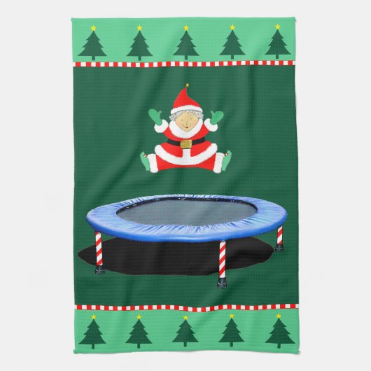 Linge De Cuisine Trampoline de Noël Mme Claus (Vertical)
