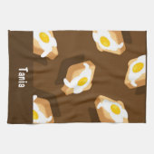 Linge De Cuisine tranche de pain avec motif d'oeuf (Horizontal)