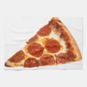 Linge De Cuisine tranche de pizza pepperoni classique de SlipperyJo (Horizontal)